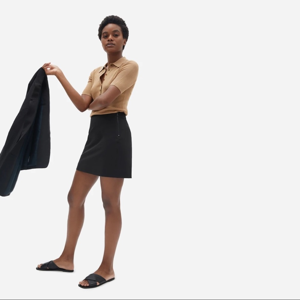 Everlane - The Mini Skirt - Black - NWOT